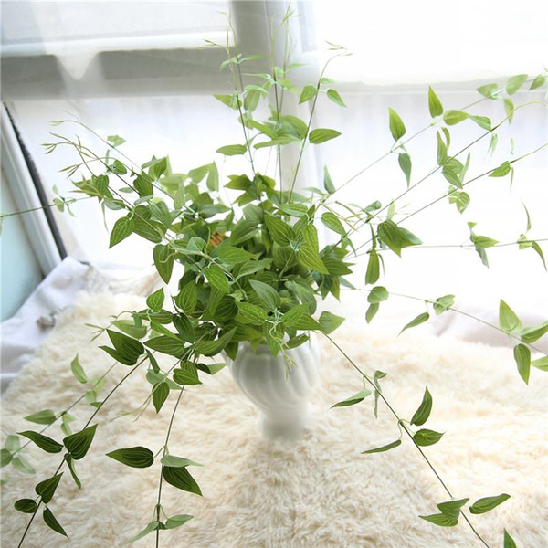 Green Grass Artificial Plants Fake Plastic Green Leaves Artificial Bracketplant Leaf For Home Decor Craft Wedding Festival Decor