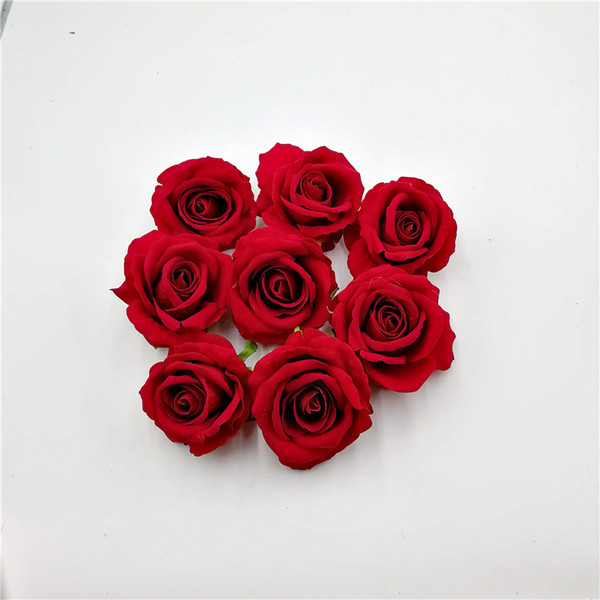 Free Shipping Sale 30 pcs /lot Flowers 10 cm Artificial flower Silk Rose Heads Wedding Christmas Party, DIY jewelry decoration