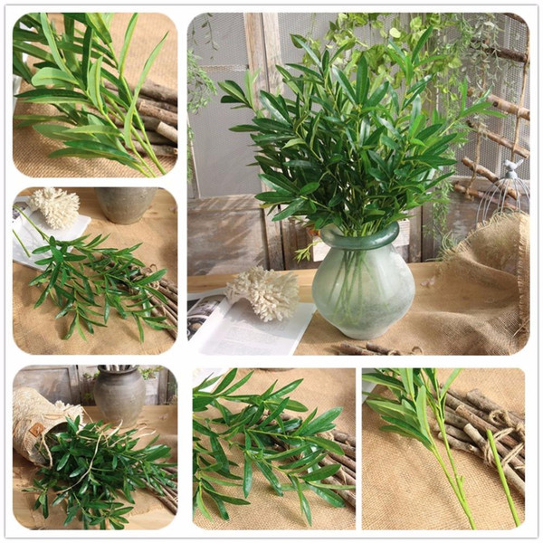 Real Touch Artificial Olive Plant Simulation Fake Olive Branch Handmade DIY For Wedding Home Party Decor Photo Props Plant