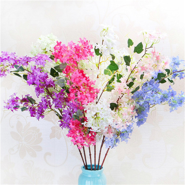 Encryption cross cherry blossom simulation wedding home decoration soft decorative fake flower lilac Festive & Party Supplies Freeshipping