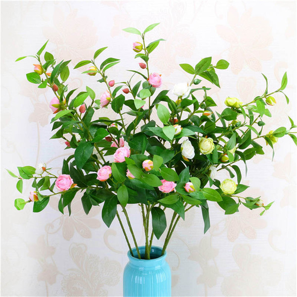 5 Forks 6 Colors Spring Tea Rose Silk Flower Artificial Flower Living Room Home Decoration Flower Arrangement