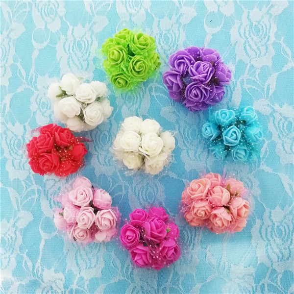 Multi Color Small Tea Rose Diy Rose Flower PE Flowers Artificial Flowers Heads For Home Wedding Decoration Flower