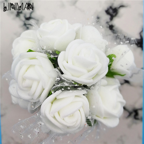 Home decorations small bud roses bract 1 Bouquet 12 heads simulation flowers