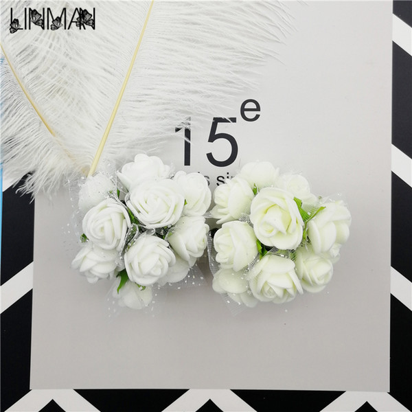 144pcs Artificial flowers small rose home accessories DIY wreath scrapbooking flowers for decoration