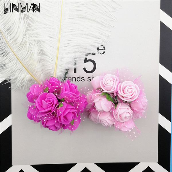 Sales 144pcs/lot simulation flower rose small PE rose flower decoration home decorations wedding artificial flower