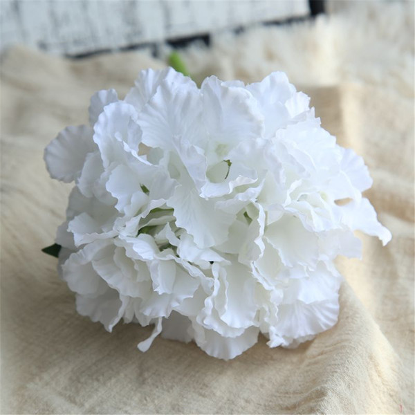 LINMAN Artificial Flowers Wedding Hydrangea Bride Bouquet for Wedding Party Birthday Decoration Silk Flowers Colorful DIY Decorative Flower