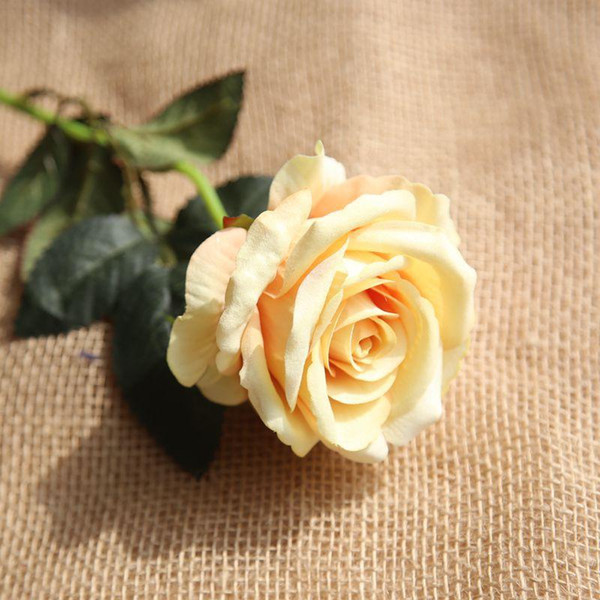 LIN MAN Single head wedding decoration artificial rose bouquet silk rose flower for home decoration table decoration mariage flowers