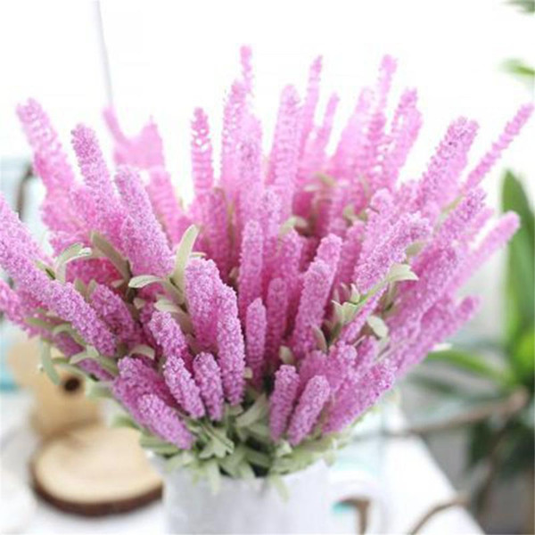 LIN MAN Romantic Artificial Lavender Flower Wedding Flowers Simulation Flowers Girl Gift Home Party Garden Decorative Flower