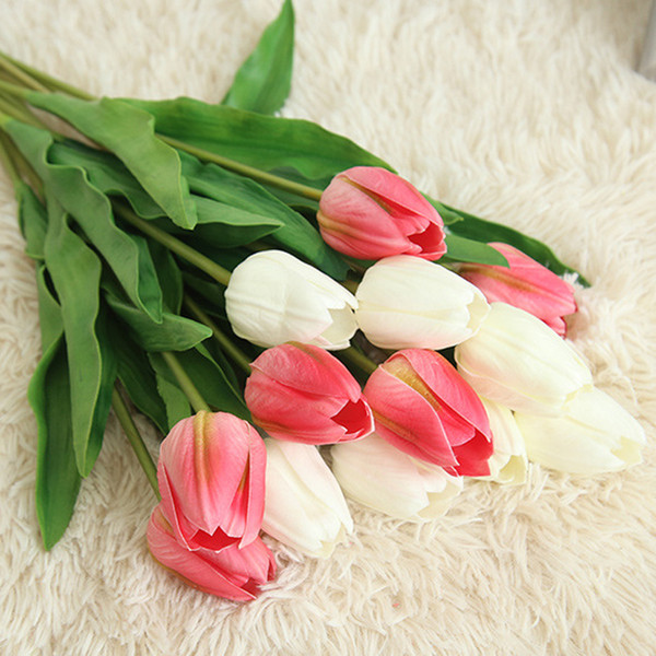 Beauty flowers Tulips flower Artificial Bouquet Fake flower bridal bouquet decorate flowers for weddingOffice decoration flowers