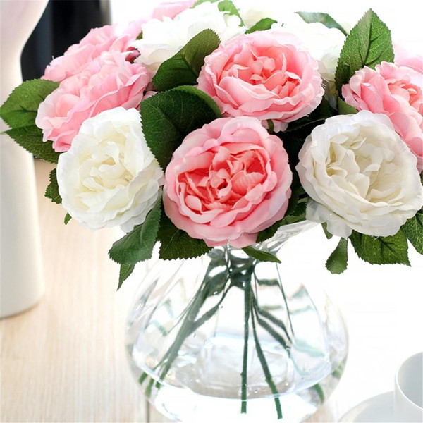 LINMAN 30cm long Fake artificial flowers silk roses for homes table party wedding Christmas decorations gifts