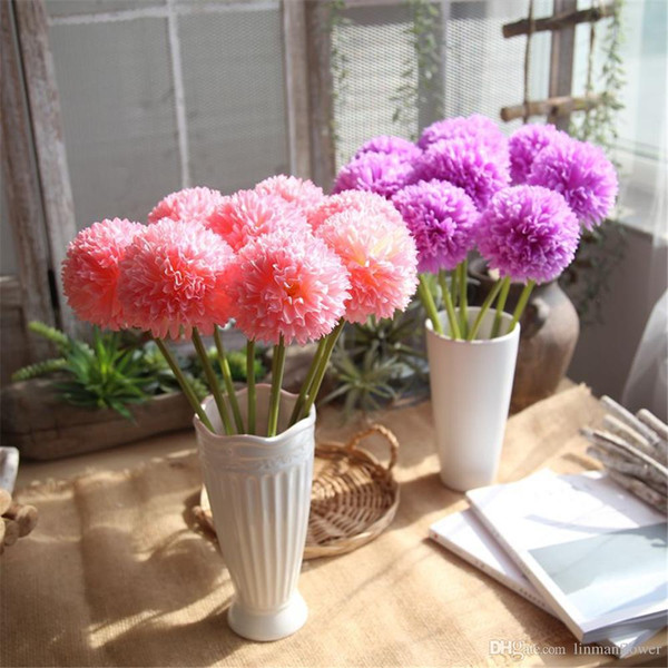 LIN MAN 11cm Head Artificial Hydrangea Silk Flowers ball DIY Wedding Hand Bouquet Fake Flower Bouquet For Home Wedding Decorative Flowers