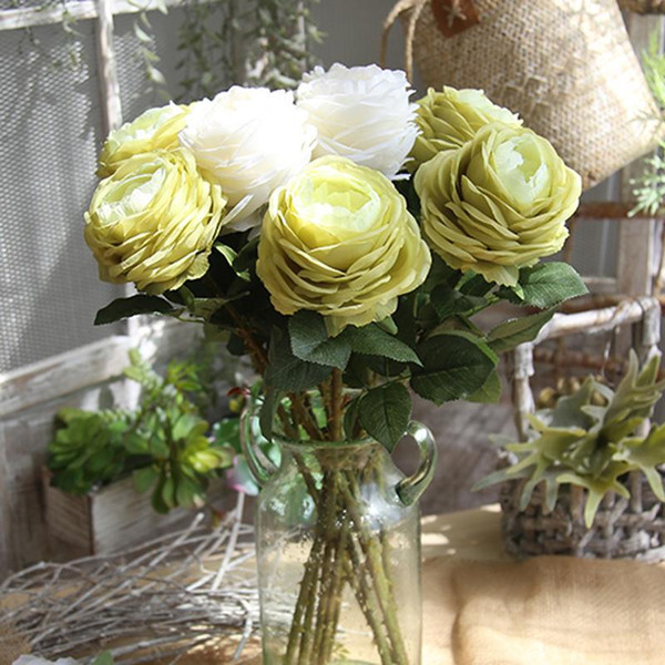 Wedding Rose Branch large rose Artificial Flowers Multilayered Thorny Roses For Decorating Home Party Wedding Gift