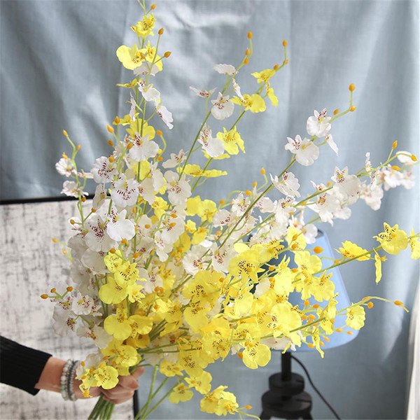 LIN MAN 20pcs home decoration flowers Dancing orchid emulation wedding decoration wholesale artificial flowers Silk Orchid