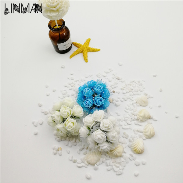 LINMAN Artificial 144Heads Small Roses Flower Decorative Paper Foam Flowers Artificial Flowers For Wedding Home Party Decoration