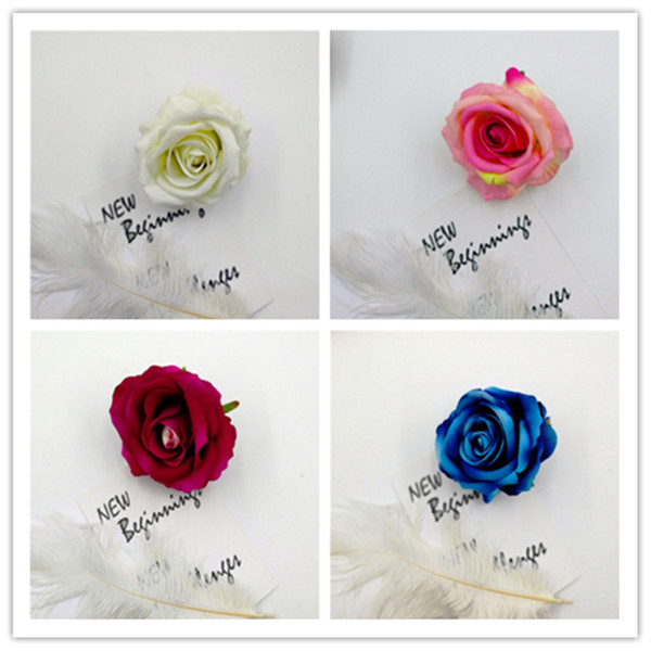 30 10cm Roses silk cloth Artificial Flowers For Wedding Festive Decoration Handmade Pompom DIY Craft Accessories