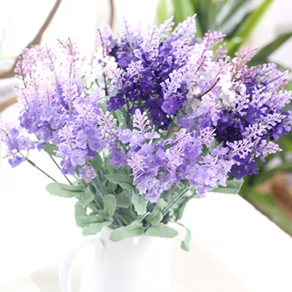 UBIZ Artificial Provence eternal Lavender flower wedding Ornament vase pots flowers home decoration party office decor silk fleur