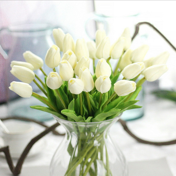 UBIZ Tulip mini flower eternal organza silk flower centerpieces bridal bouquet ramo flores artificial decoracion bodas foam flowers