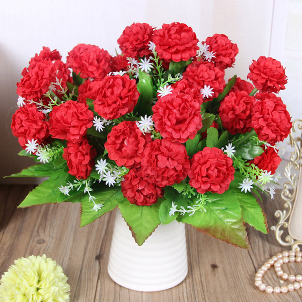 5cm 8 flower head hydrangea Autumn fake silk flower artificial plastic flower for wedding diy Party decoration bride bouquet home room decor