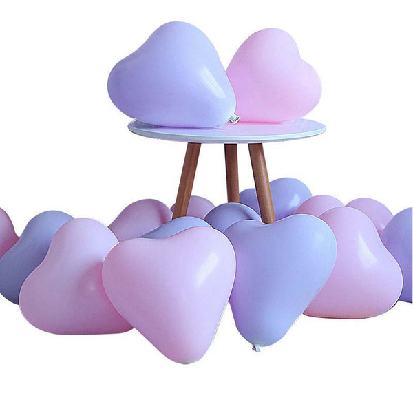 100pcs/10inch Macaron Balloon Wedding Colorful Birthday Party Decoration Love Heart Shaped Inflatable Latex Balloons Party Decor Kids Toys