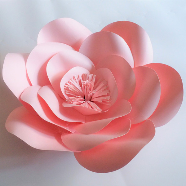 Half Made Giant Paper Flowers DIY Full Kits Wall For Wedding Party Decorations Home Deco Fake Flowers (20cm,30cm,40cm,50cm)