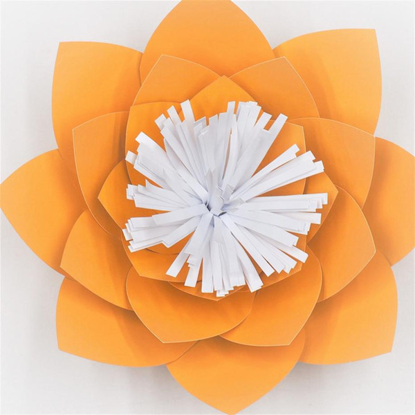 Gold Half Made Giant Paper Flowers DIY Full Kits For Wedding & Event Decorations Backdrops Deco Video tutorials