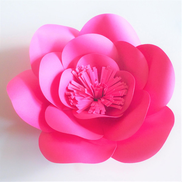 1 Piece Half Made Giant Paper Flowers DIY Full Kits For Wedding & Event Backdrops Deco Baby Nursery With Video tutorials