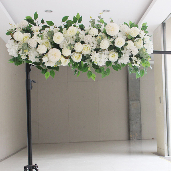 50cm DIY flower row Acanthosphere Rose Eucalyptus wedding decor flowers rose peony hydrangea plant mix flower arch artificial flower row