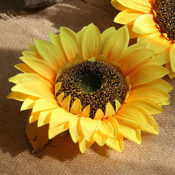 Simulation sunflower flower head wedding bouquet holiday party decoration artificial flower plant wall ornament birthday gift