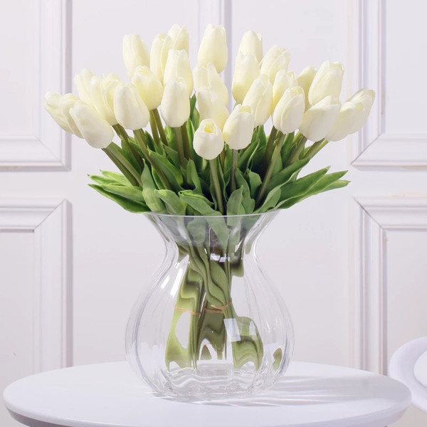 Pu Artificial Tulips For Home Decoration /Artificial Flower Bride Holding Flowers For Wedding Party Multicolor