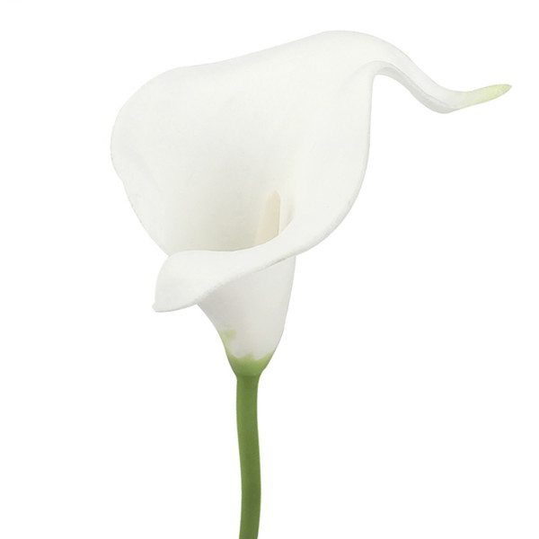 10 Head White Calla Lily Artificial Bridal Wedding Bouquet Head Latex Real Touch Artificial Flower Wedding Decoration