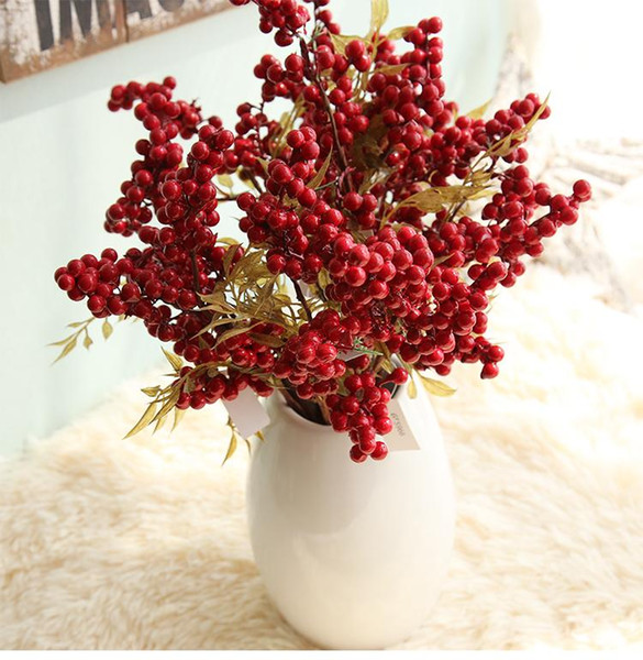 Artificial Flower Stamens Pearl Branches Mixed Berry For Wedding Decoration DIY Christmas Party Decorations Gift Box