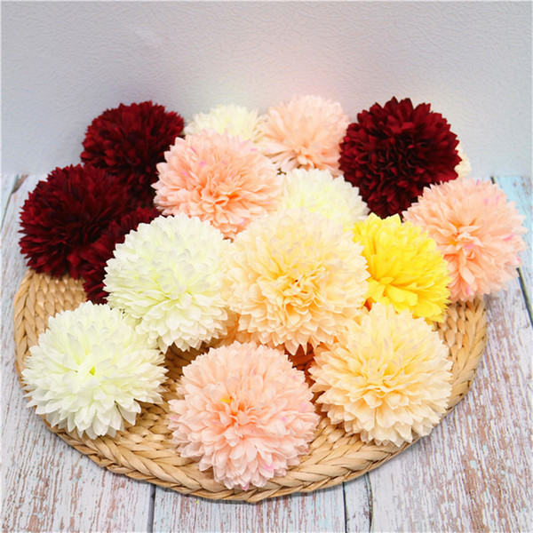 Silk Artificial Flower Dandelion Ball for Wedding Home Decoration DIY Craft Wreath Gift Valentine's Day Decor Fake Flowers