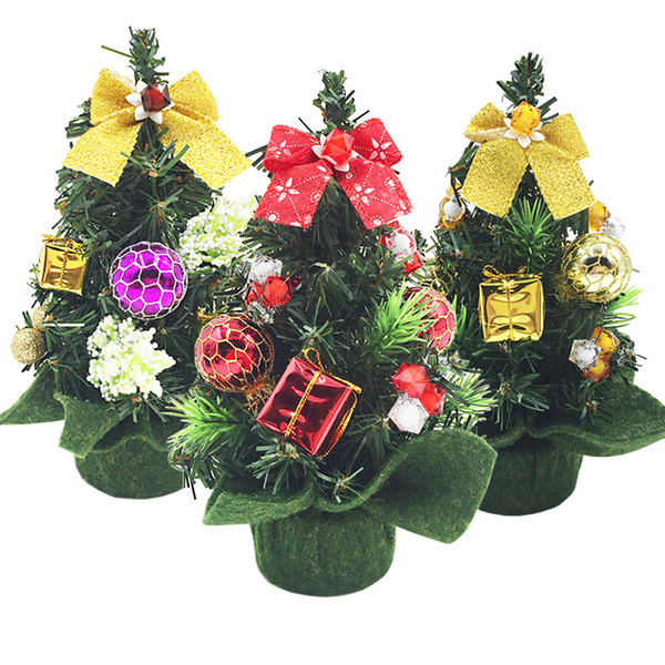 Christmas gift of 20cm mini Christmas tree ornaments decorated table decorated For Christmas tree Christma Supplies