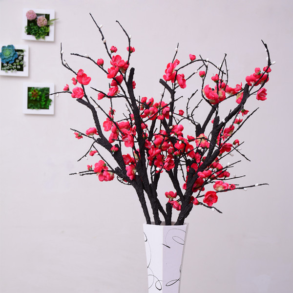 Chinese new year Artificial flowers Plum flower Artificial plants tree branch Silk flowers for home Party wedding decoration Fake Flower