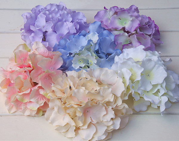 50PCS free shipping wholesale emulational silk big hydrangea flower head for home,garden,wedding,or headwear dress ornament decoration