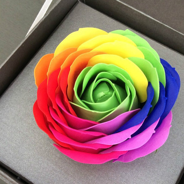 9pcs 2016 Homegrown soap colorful artificial flowers roses Valentine flower artificial roses eternal life soap can be customized