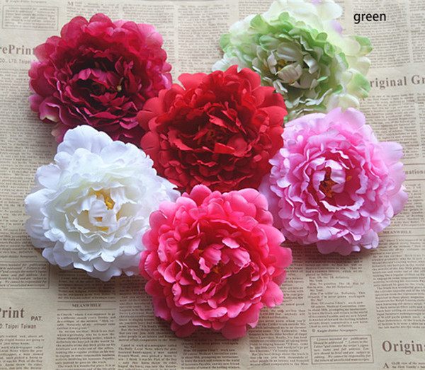 DIA:13cm/5.1inch 50PCS free shipping emulational silk peony flower head for home,garden,wedding,or beauty's hat or dress decoration holiday