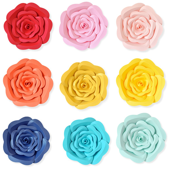 Handmade High Cardboad Paper Rose Flower For Wedding Backdrops Party & Event Backdround Decoration Stage Deco Windows Display