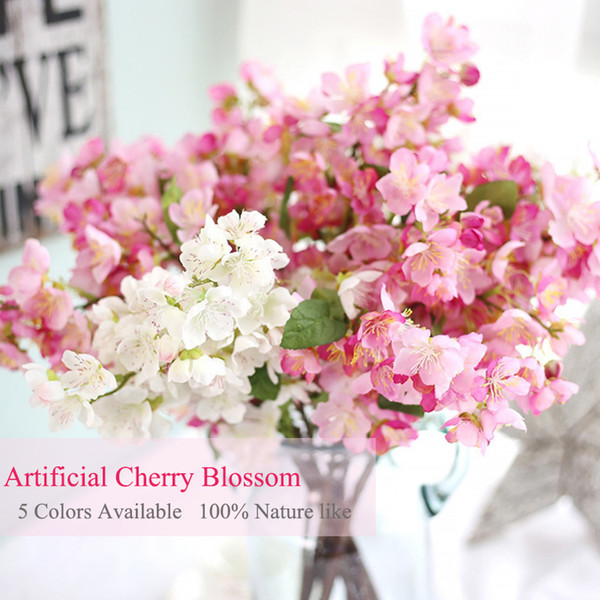 UBIZ artificial Japanese cherry blossoms pompom fleur de cerisier wedding home decoration accessories flower flower arangements tip