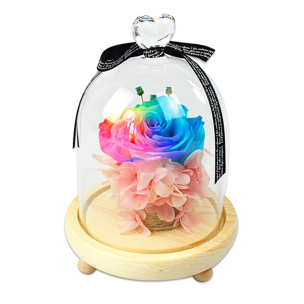 2018 Wholesale Preserved Natural Forever Roses Flowers in Glass five colors 12pcs/lot Best Happy Birthday Gift Ideas for Girlfriend