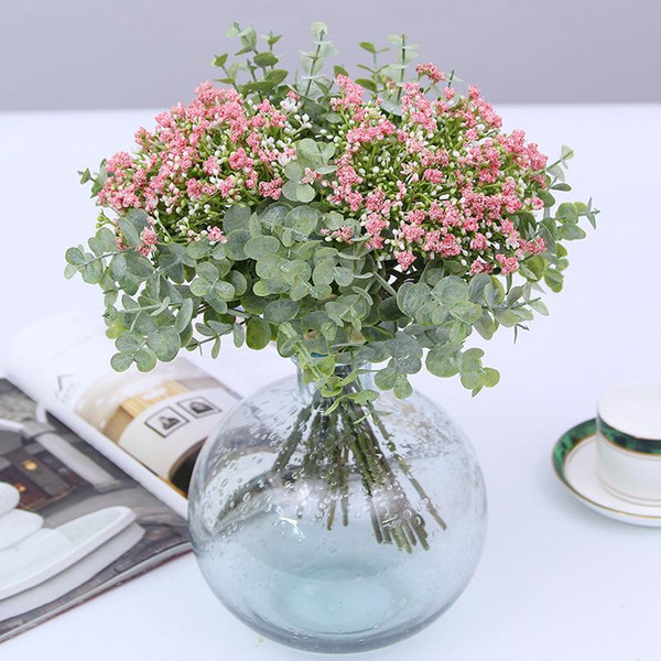 12pcs/set Artificial Flowers Baby Breath Decorative Fake Plants Eucalyptus Bouquet Home Decor Party Suppliers Artificial Flowers for Vase