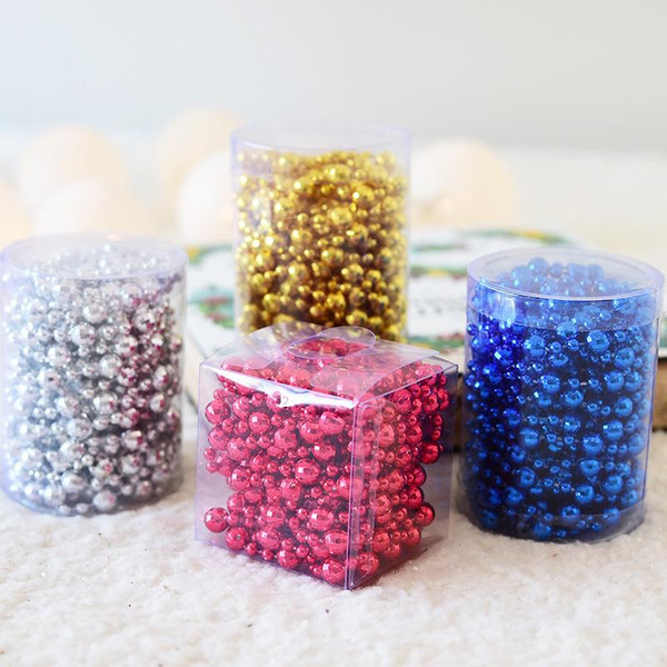 5m/roll Round Beads Chain Garland Flowers Wedding Decoration Christmas Tree Home Garden Decor DIY Party Supplies