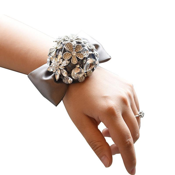 Wrist Corsage Bridesmaid Sisters Hand Flowers Artificial Bride Flowers For Wedding Party Decoration Bridal Prom