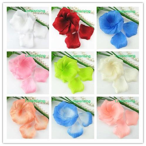 20 Colors Pick--5 packs(720pcs) Non-Woven Fabric Artificial Rose Flower Petal For Wedding Party Favor Decor-Free Shipping