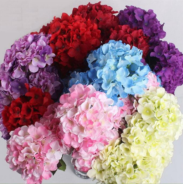 Artificial Flowers Head Fashion Wedding Silk Artificial Hydrangea Flowers HEAD DIY Women Wreaths Home Ornament Decoration Christmas DHG32