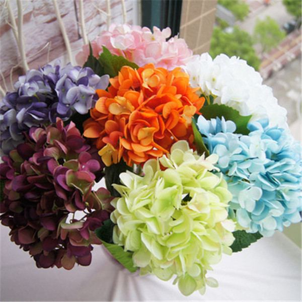 Artificial Hydrangea Flower European Style Silk Flower Wedding Celebration Home Party Decor Fake Flower Christmas Decoration YFA06