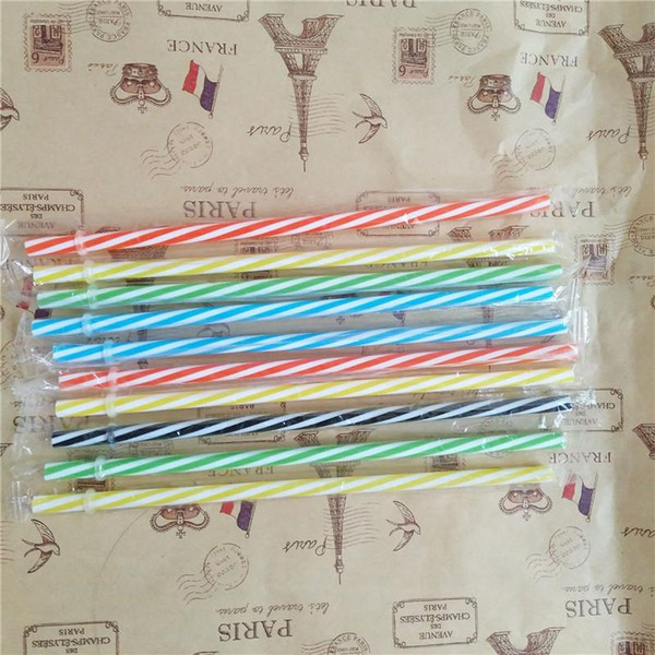 9inch Reusable plastic Straws Fit Colored Hard Plastic Striped Straws for 20 ounce 30 ounce mug Mason Jar