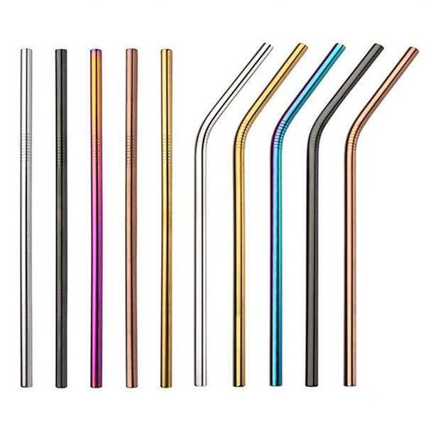 215x8MM Extra Wide Stainless Steel Straws,Multi-Color 8.5 Inch and Dia 8mm Reusable Drinking Metal Straw for Party Tea Milkshake