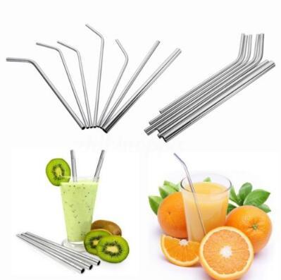 Stainless Steel Straw Stainless Steel Straw Steel Drinking Straws Reusable ECO Metal Drinking Straw Bar Drinking Straws CCA9397 300pcs