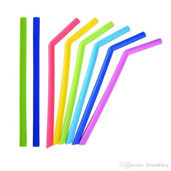 Free shipping 100pcs/lot Straight Silicone Straw for 20oz 30oz cup Silica Gel Drinking Straw jar straws